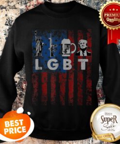 LGBT Parody Liberty Guns Beer Trump USA Flag American Sweatshirt