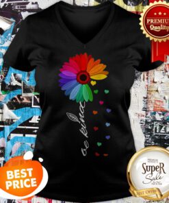 LGBT Sunflower Choose Kindness Colorful Be Kind V-neck