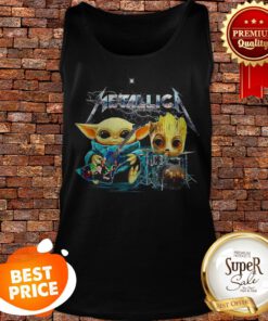 Metallica Baby Yoda And Baby Groot Play Guitar Drummer Tank Top