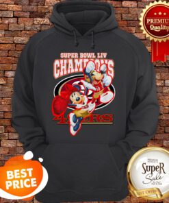 Mickey Minnie Mouse Super Bowl LIV Champions San Francisco 49ers Hoodie