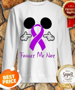 Mickey Mouse Forget Me Not Breast Cancer Awareness Sweatshirt
