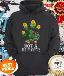 Nice Cactus Sunflower Not A Hugger Hoodie
