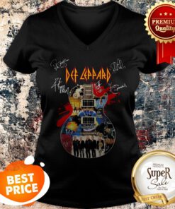 Nice Def Leppard Band Guitarist Signatures V-neck