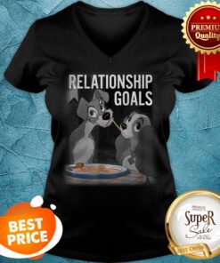 Nice Disney Lady Tramp Relationship V-neck