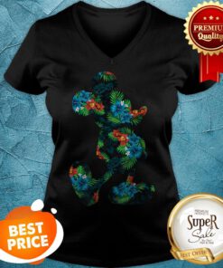 Nice Disney Tropical Mickey Print V-neck