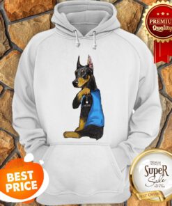 Nice Dobermann I Love Mom Tattoos Hoodie