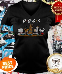 Nice Friends Party Dog Cartoon Tv Series V-neck
