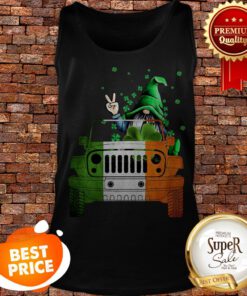 Nice Gnome Driving Jeep Car St. Patrick’s Day Tank Top