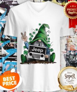 Nice Gnomie Jeep Logo Happy St. Patrick’s Day V-neck