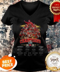 Nice Kansas City Chiefs Patrick Mahomes Travis Kelce Signatures V-neck
