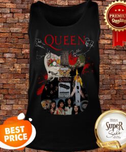 Nice Queen Freddie Mercury Guitarist Signatures Tank Top