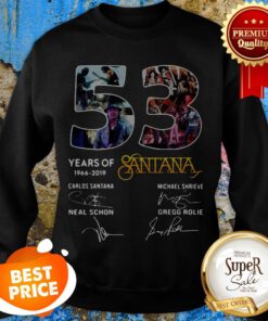 Official 53 Years Of Santana 1966 2019 Signatures Sweatshirt
