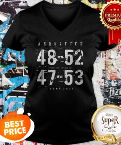 Official Acquitted 48 52 47 53 Trump 2020 V-neck