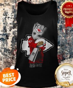 Official Baby Groot Hug Kansas City Chiefs Super Bowl Tank Top