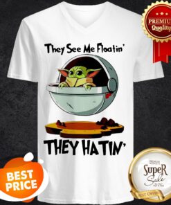 Official Baby Yoda They See Me Floatin’ They Hatin V-neck