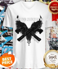 Official Only Evil Need Fear Me Veritas Aequitas V-neck