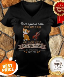 Once Upon A Time There Was A Girl Who Really Loved Cats And Violin V-neck