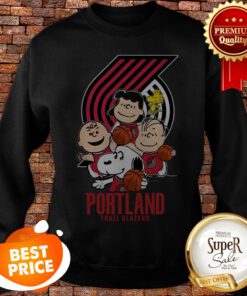 Peanut Characters Mashup Portland Trail Blazers Sweatshirt