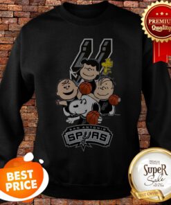 Peanut Characters Mashup San Antonio Spurs Sweatshirt