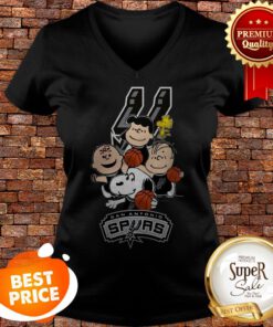 Peanut Characters Mashup San Antonio Spurs V-neck