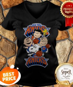 Peanuts Characters Mashup New York Knicks V-neck
