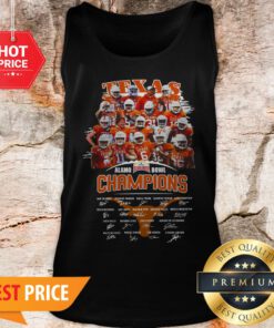 Texas Longhorns Alamo Bowl Champions Signatures Tank Top