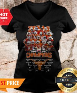Texas Longhorns Alamo Bowl Champions Signatures V-neck