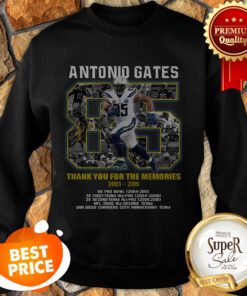 Thank You For The Memories 85 Antonio Gates 2003 2019 Sweatshirt