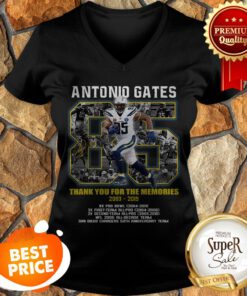Thank You For The Memories 85 Antonio Gates 2003 2019 V-neck