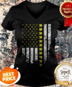 Thin Yellow Line Flag St Patricks Day 2020 Dispatcher Green V-neck