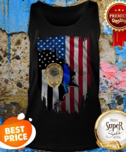 Official Police Fountain Co American Flag Tank Top