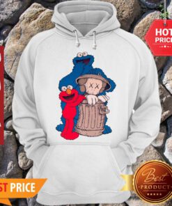Elmo And Cookie Monster Hide KAWS In Trash Can Hoodie