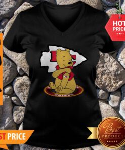 Official Pooh Tattoos Kansas City Chiefs Logo V-Neck