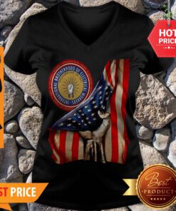 American Flag International Brotherhood Of Electrical Workers V-neck