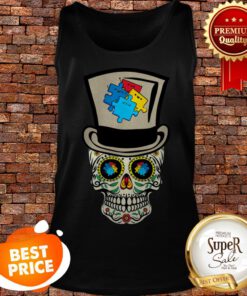 Autism Awarenesss Autism Awareness Skull Tank Top