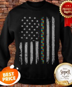 Autism Awarenesss Autism Flag Puzzle Piece Sweatshirt