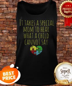 Autism Awarenesss Autistic Mom Puzzle Heart Women Tank Top