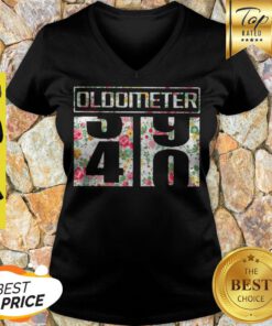 Awesome Oldometer 39 40 Flower V-neck