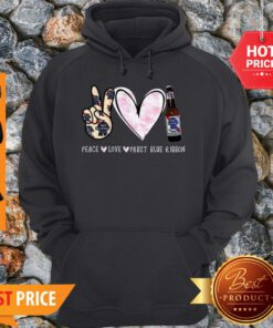 Awesome Peace Love Pabst Blue Ribbon Beer Hoodie