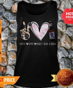 Awesome Peace Love Pabst Blue Ribbon Beer Tank Top