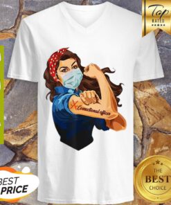 Awesome Strong Girl Correctional Officer Coronavirus V-neck