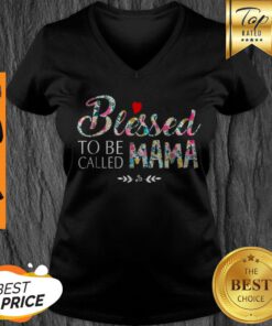 Awesome Womens Blessed To Be Called Mama V-neck