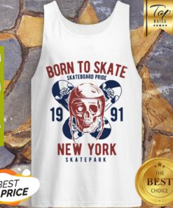 Born to Skate Skateboard Pride Skull 1991 New York Skatepark Tank Top