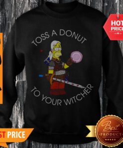 Homer Simpson Toss A Donut To Your Witcher Sweatshirt