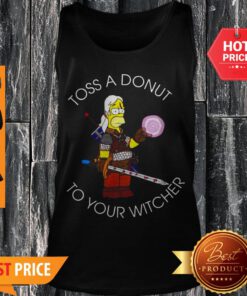 Homer Simpson Toss A Donut To Your Witcher Tank Top