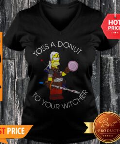 Homer Simpson Toss A Donut To Your Witcher V-neck