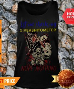 Horror Characters Let Me Check My Give A Shit To Meter Nope Nothing Tank Top