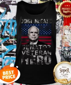 John McCain American Hero Senator Veteran Tank Top