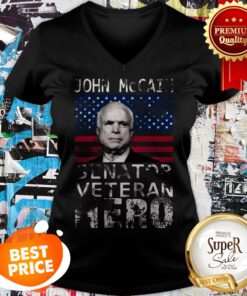 John McCain American Hero Senator Veteran V-neck