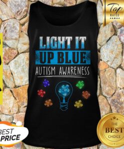 Light Bulb Light It Ip Blue Autism Awareness Tank Top